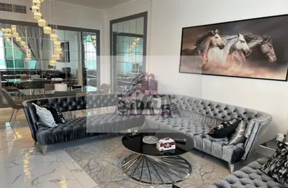 Living Room image for: Apartment - 3 Bedrooms - 5 Bathrooms for rent in Oasis Tower - Al Rashidiya 1 - Al Rashidiya - Ajman, Image 1