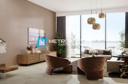 Living Room image for: Apartment - 1 Bedroom - 2 Bathrooms for sale in Perla 3 - Yas Bay - Yas Island - Abu Dhabi, Image 1