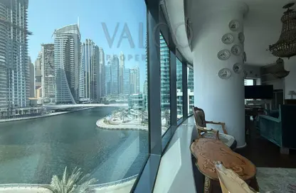 شقة - 3 غرف نوم - 3 حمامات للايجار في برج الزمان والمكان - دبي مارينا - دبي