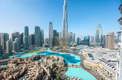 شقة - غرفة نوم - 2 حمامات للايجار في فندق برج ليك - العنوان داون تاون - وسط مدينة دبي - دبي