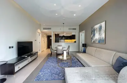 Living Room image for: Apartment - 2 Bedrooms - 3 Bathrooms for sale in DAMAC Majestine - Business Bay - Dubai, Image 1