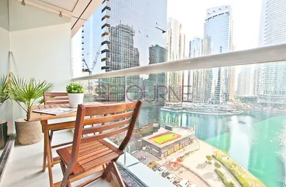 Balcony image for: Apartment - 1 Bathroom for rent in Dubai Arch - Lake Almas East - Jumeirah Lake Towers - Dubai, Image 1