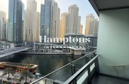 Apartment - Studio - 1 Bathroom for rent in Silverene Tower B - Silverene - Dubai Marina - Dubai
