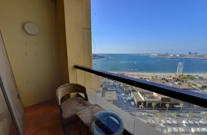 Balcony image for: Apartment - 3 Bedrooms - 4 Bathrooms for rent in Rimal 6 - Rimal - Jumeirah Beach Residence - Dubai, Image 1