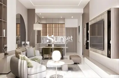 Living Room image for: Apartment - 1 Bathroom for sale in Samana Skyros - Arjan - Dubai, Image 1