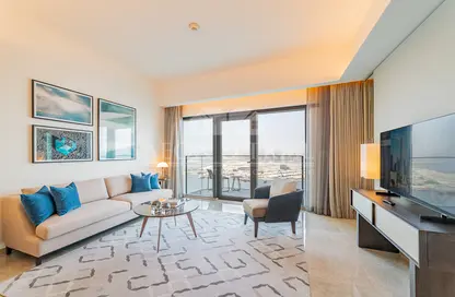 Living Room image for: Apartment - 1 Bedroom - 2 Bathrooms for rent in Address Harbour Point Tower 2 - Address Harbour Point - Dubai Creek Harbour (The Lagoons) - Dubai, Image 1