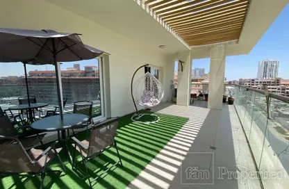 Terrace image for: Apartment - 3 Bedrooms - 4 Bathrooms for sale in Pulse Smart Residence - Jumeirah Village Circle - Dubai, Image 1