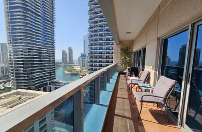 Apartment - 1 Bedroom - 2 Bathrooms for rent in Zumurud Tower - Dubai Marina - Dubai