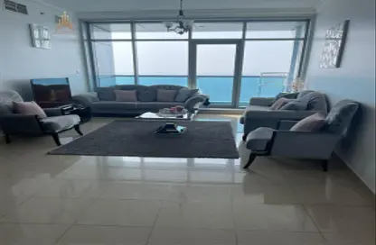 Living Room image for: Apartment - 2 Bedrooms - 2 Bathrooms for sale in Ajman Corniche Residences - Ajman Corniche Road - Ajman, Image 1