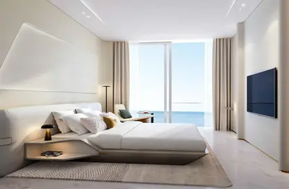 Room / Bedroom image for: Apartment - 2 Bedrooms - 3 Bathrooms for sale in Oceano - Al Marjan Island - Ras Al Khaimah, Image 1