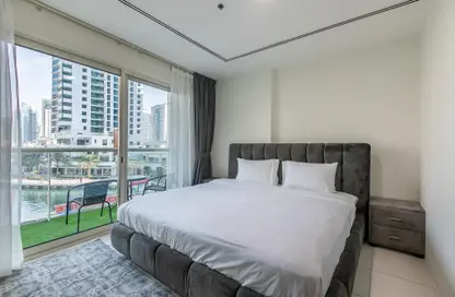 Room / Bedroom image for: Apartment - 2 Bedrooms - 2 Bathrooms for rent in Marina View Tower B - Marina View - Dubai Marina - Dubai, Image 1