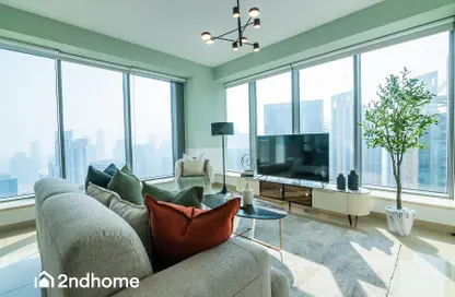 Living Room image for: Apartment - 1 Bedroom - 1 Bathroom for rent in 29 Burj Boulevard Tower 2 - 29 Burj Boulevard - Downtown Dubai - Dubai, Image 1