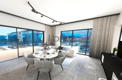 Living / Dining Room image for: Apartment - 1 Bedroom - 1 Bathroom for sale in Grove Uptown Views - Saadiyat Island - Abu Dhabi, Image 1