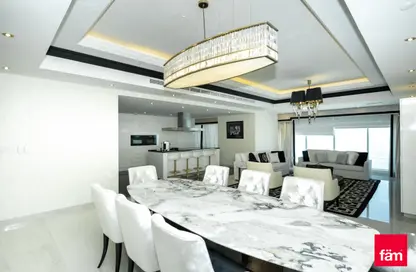 Living / Dining Room image for: Apartment - 3 Bedrooms - 4 Bathrooms for sale in Emirates Crown - Dubai Marina - Dubai, Image 1