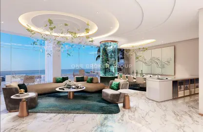 Living Room image for: Apartment - 3 Bedrooms - 3 Bathrooms for sale in Damac Bay - Dubai Harbour - Dubai, Image 1