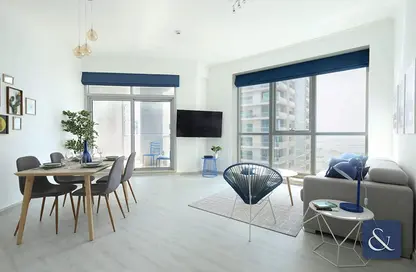 Living / Dining Room image for: Apartment - 2 Bedrooms - 2 Bathrooms for sale in The Torch - Dubai Marina - Dubai, Image 1