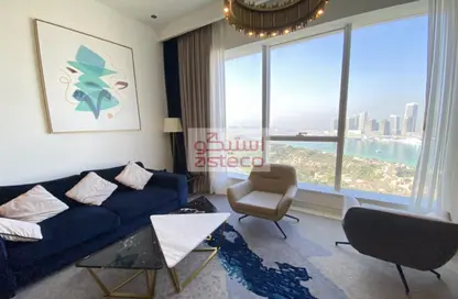 Living Room image for: Apartment - 2 Bedrooms - 3 Bathrooms for sale in Palm View - Dubai Media City - Dubai, Image 1