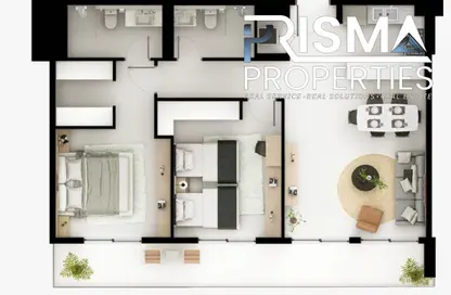 Apartment - 2 Bedrooms - 2 Bathrooms for sale in Viera Residences - Dubai Production City (IMPZ) - Dubai