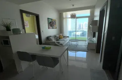 Living / Dining Room image for: Apartment - 2 Bedrooms - 2 Bathrooms for rent in Vera Residences - Business Bay - Dubai, Image 1