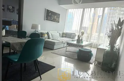 Living / Dining Room image for: Apartment - 1 Bedroom - 1 Bathroom for rent in Silverene Tower A - Silverene - Dubai Marina - Dubai, Image 1