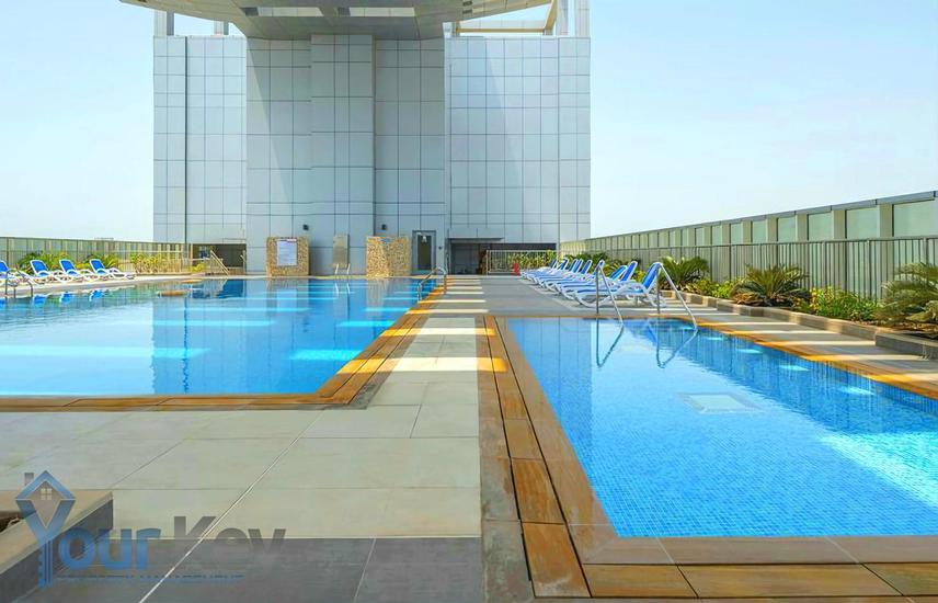 Apartment for Rent in Al Mina Tower High Quality Rare Two beds Maids