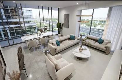 Living / Dining Room image for: Apartment - 2 Bedrooms - 3 Bathrooms for sale in Sobha One - Sobha Hartland - Mohammed Bin Rashid City - Dubai, Image 1
