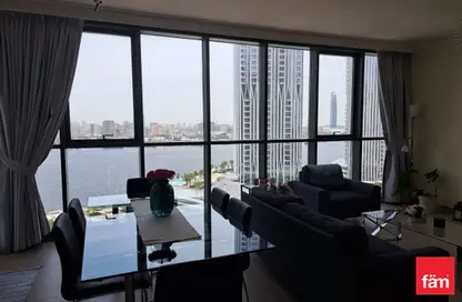 Living / Dining Room image for: Apartment - 2 Bedrooms - 2 Bathrooms for sale in Dubai Creek Residence Tower 2 North - Dubai Creek Harbour (The Lagoons) - Dubai, Image 1