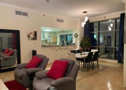 Living / Dining Room image for: Apartment - 1 bedroom - 2 bathrooms for rent in Zumurud Tower - Dubai Marina - Dubai, Image 1