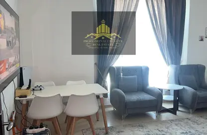 Living / Dining Room image for: Apartment - 2 Bedrooms - 2 Bathrooms for sale in City Tower - Al Nuaimiya - Ajman, Image 1
