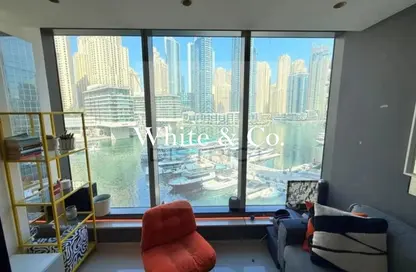 Apartment - 1 Bedroom - 2 Bathrooms for rent in Silverene Tower B - Silverene - Dubai Marina - Dubai