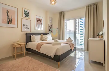 صورة لـ غرفة- غرفة النوم شقة - غرفة نوم - 2 حمامات للايجار في AG برج - الخليج التجاري - دبي ، صورة رقم 1