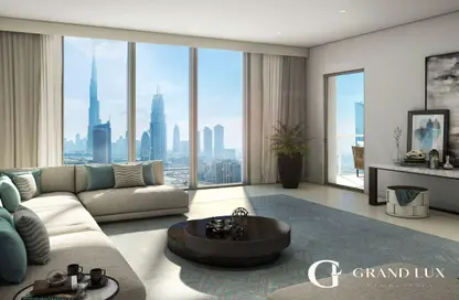 Living Room image for: Apartment - 3 Bedrooms - 4 Bathrooms for sale in Downtown Views II - Downtown Dubai - Dubai, Image 1