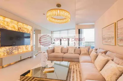 Living Room image for: Apartment - 4 Bedrooms - 5 Bathrooms for rent in Jumeirah Gate Tower 1 - The Address Jumeirah Resort and Spa - Jumeirah Beach Residence - Dubai, Image 1