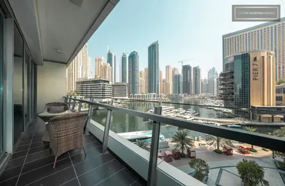 Balcony image for: Apartment - 2 Bedrooms - 3 Bathrooms for rent in Silverene - Dubai Marina - Dubai, Image 1