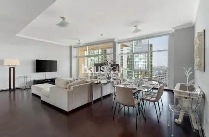 Living / Dining Room image for: Apartment - 3 Bedrooms - 3 Bathrooms for rent in Dorra Bay - Dubai Marina - Dubai, Image 1