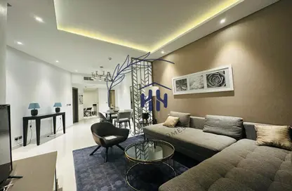 Living Room image for: Apartment - 1 Bedroom - 2 Bathrooms for rent in PRIVE BY DAMAC (A) - DAMAC Maison Privé - Business Bay - Dubai, Image 1