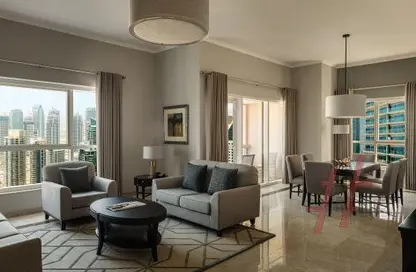Apartment - 3 Bedrooms - 4 Bathrooms for rent in Marriott Harbour Hotel and Suites - Dubai Marina - Dubai