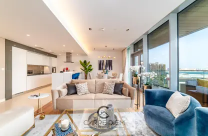 Living Room image for: Apartment - 2 Bedrooms - 3 Bathrooms for rent in Apartment Building 9 - Bluewaters Residences - Bluewaters - Dubai, Image 1