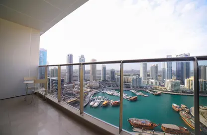 Balcony image for: Apartment - 1 Bedroom - 2 Bathrooms for rent in Sparkle Tower 1 - Sparkle Towers - Dubai Marina - Dubai, Image 1