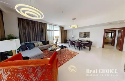 Living / Dining Room image for: Apartment - 3 Bedrooms - 5 Bathrooms for sale in Golf Promenade 2B - Golf Promenade - DAMAC Hills - Dubai, Image 1
