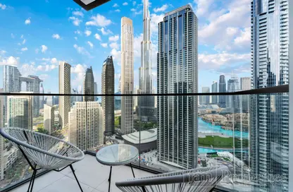 صورة لـ شرفة شقة - 3 غرف نوم - 4 حمامات للايجار في برج التاج - دبي وسط المدينة - دبي ، صورة رقم 1