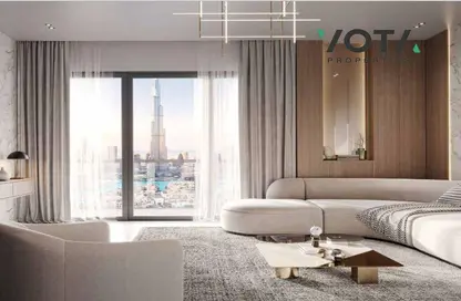 Living Room image for: Apartment - 2 Bedrooms - 3 Bathrooms for sale in Binghatti Venus - Jumeirah Village Circle - Dubai, Image 1