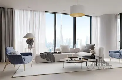 Living Room image for: Apartment - 1 Bedroom - 1 Bathroom for sale in Sobha Creek Vista Heights - Sobha Hartland - Mohammed Bin Rashid City - Dubai, Image 1