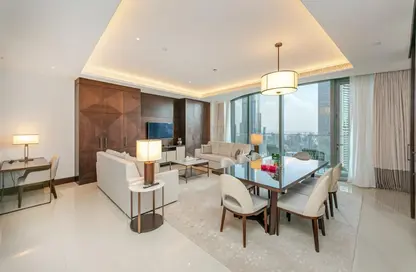 Living / Dining Room image for: Apartment - 3 Bedrooms - 5 Bathrooms for rent in The Address Sky View Tower 2 - The Address Sky View Towers - Downtown Dubai - Dubai, Image 1