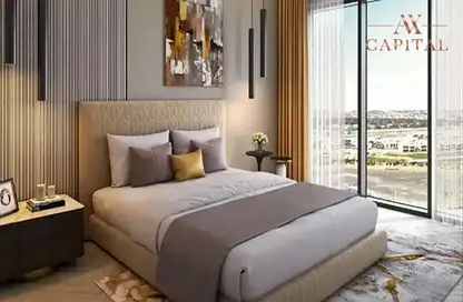 Room / Bedroom image for: Apartment - 1 Bedroom - 1 Bathroom for sale in Golf Gate 2 - DAMAC Hills - Dubai, Image 1