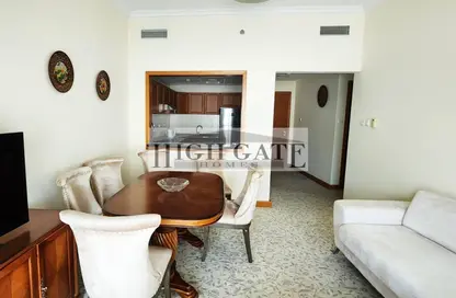 صورة لـ غرفة المعيشة / غرفة الطعام شقة - غرفة نوم - 2 حمامات للايجار في خليج الدرة - دبي مارينا - دبي ، صورة رقم 1