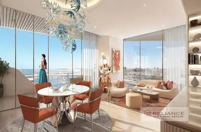 Living / Dining Room image for: Apartment - 1 Bedroom - 2 Bathrooms for sale in Coral Reef - Maritime City - Dubai, Image 1