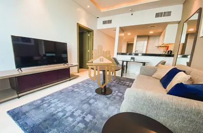 Living Room image for: Apartment - 1 Bedroom - 2 Bathrooms for rent in PRIVE BY DAMAC (B) - DAMAC Maison Privé - Business Bay - Dubai, Image 1
