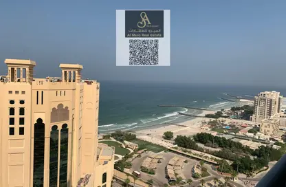 Apartment - 3 Bedrooms - 4 Bathrooms for rent in Corniche Tower - Ajman Corniche Road - Ajman