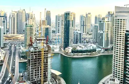 شقة - غرفة نوم - 2 حمامات للايجار في سكاي فيو - دبي مارينا - دبي
